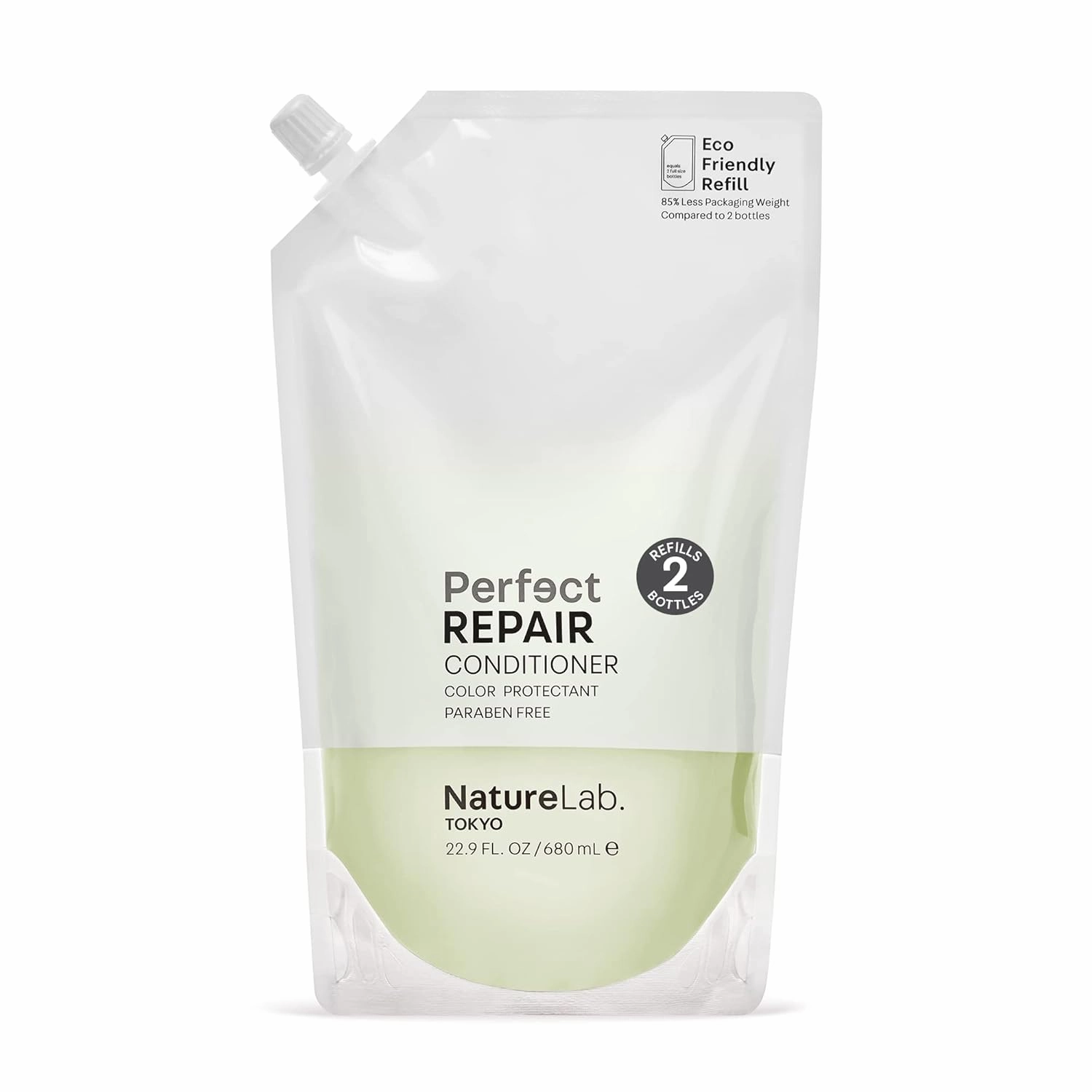 NATURELAB. TOKYO Perfect Repair Conditioner: Eco-Friendly Refill Pouch: Moisturizing Conditioner to Replenish and Restore Damaged, Color Treated Hair and Strengthen New Hair I 22.9 FL OZ / 680ml