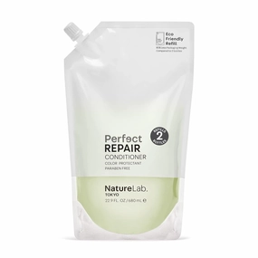 NATURELAB. TOKYO Perfect Repair Conditioner: Eco-Friendly Refill Pouch: Moisturizing Conditioner to Replenish and Restore Damaged, Color Treated Hair and Strengthen New Hair I 22.9 FL OZ / 680ml