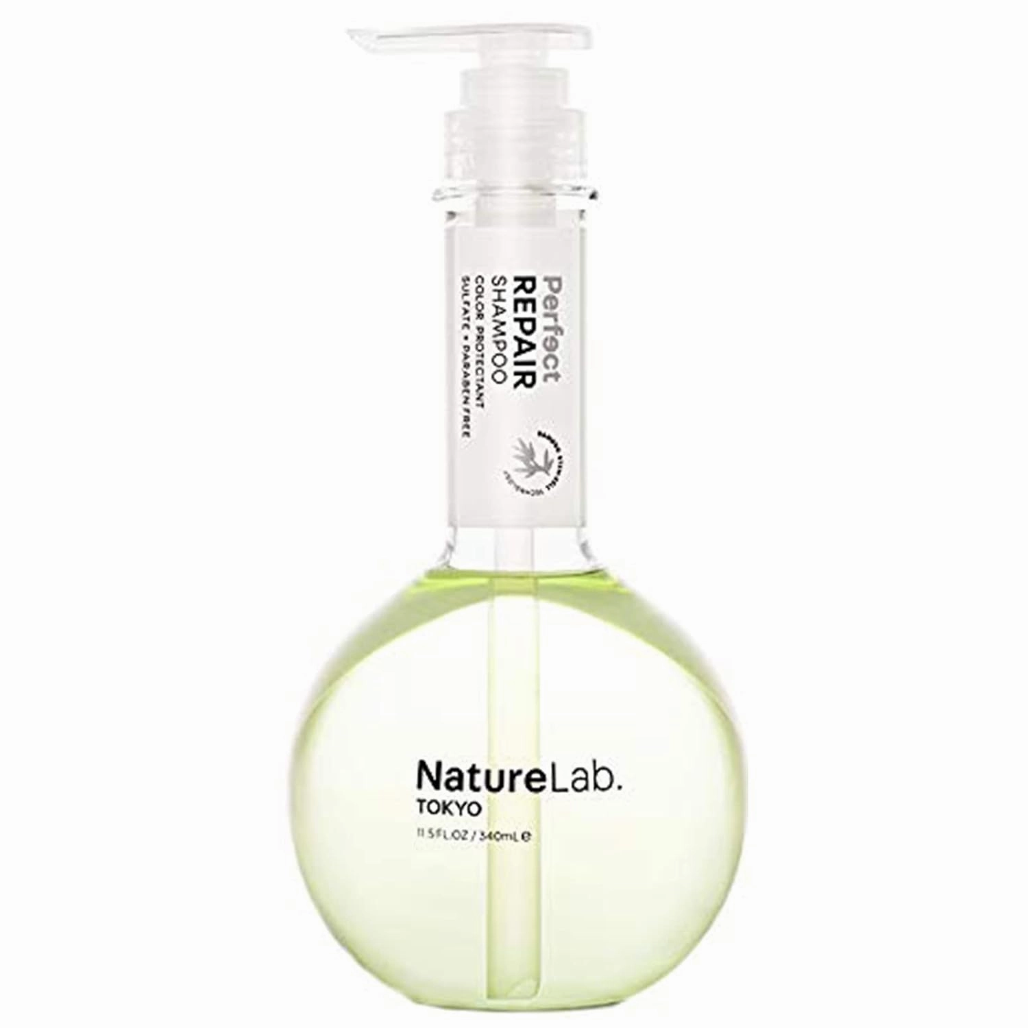 NATURELAB. TOKYO Perfect Repair Shampoo - Moisturizing Shampoo to Help Revitalize Damaged, Color-Treated Hair with Bamboo Stem Cells, Keratin, Argan   Prickly Pear Oil - (11.5 fl oz/340 ml)