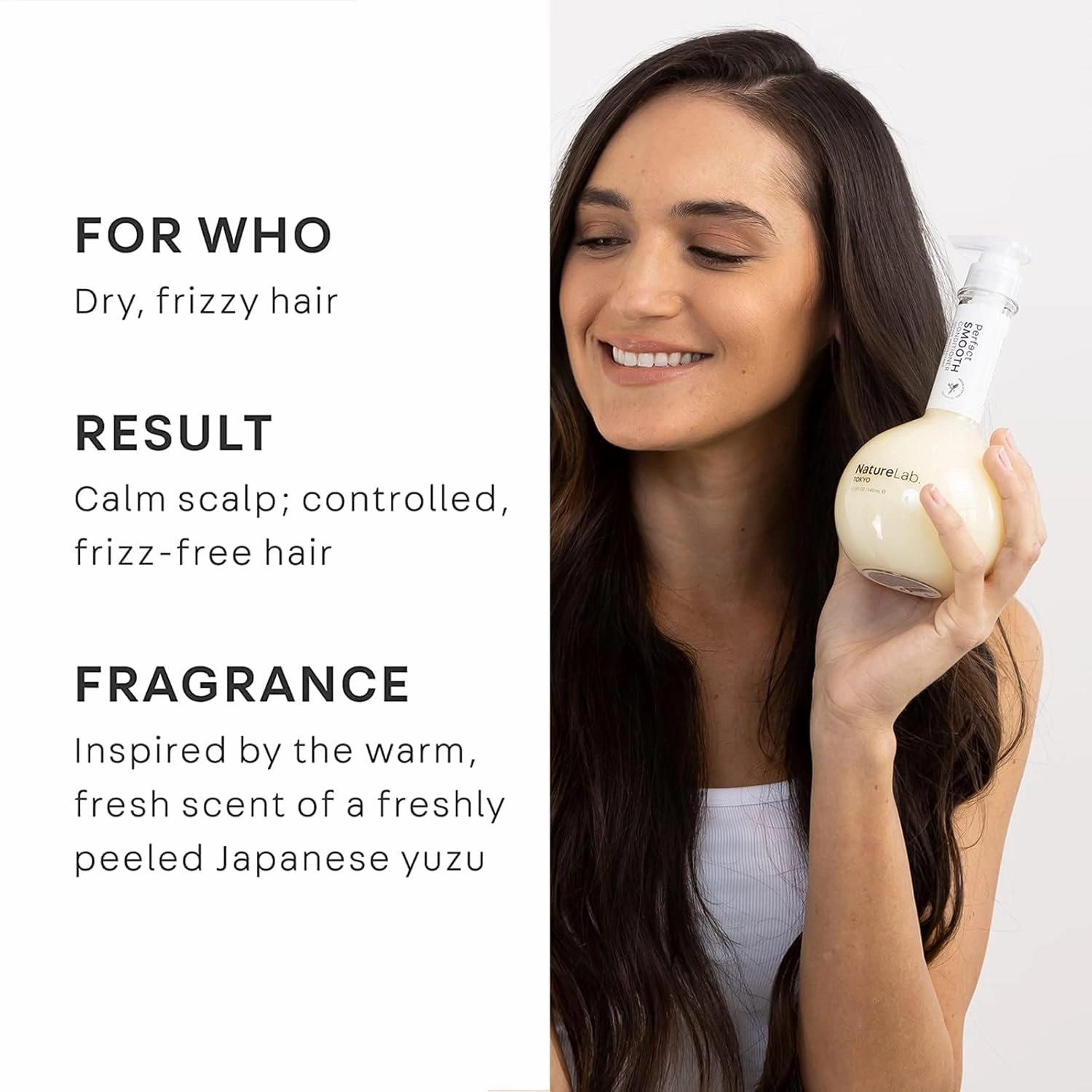 NATURELAB. TOKYO Perfect Smooth Conditioner   Eco-Friendly Refill Pouch Bundle | Lightweight Moisturizing Conditioner for Smoother Frizz-Free Hair | 11.5 oz & Refill 22.9 FL OZ | $49 VALUE