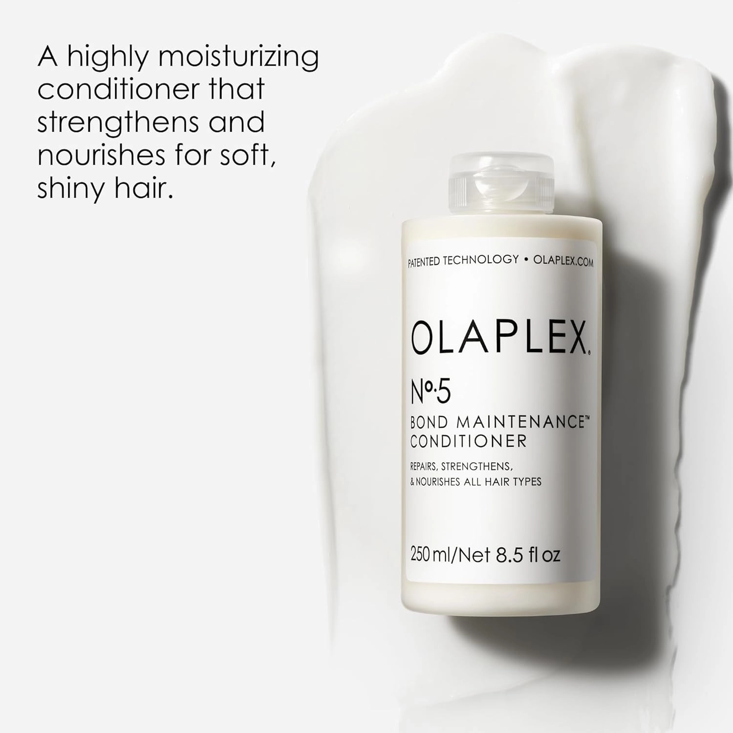 No. 5 Bond Maintenance Conditioner, Repairs, Strengthens, & Nourishes All Hair Types, Leaving Hair Feeling Soft & Adds Shine, 8.5 Fl Oz