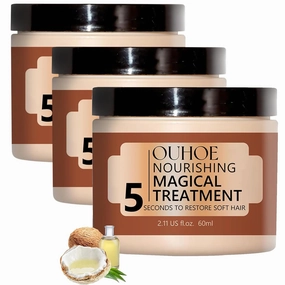 Nourishing Magical Treatment, 60ml Nourishing Magical Treatment 5 Seconds to Restore Soft Hair, Deep Repair Hair Mask for Dry Damaged Hair, Collagen Hair Mask for Silky Shine (3)