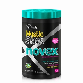 NOVEX Hair Masks infused with Natural Ingredients (1kg/35oz) Mystic Black Deep Conditioning Hair Mask - Baobab Oil Protects, Adds Moisture, Controls Frizz, Enhances Shine