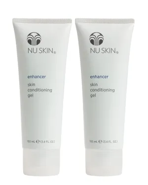 Nu Skin Enhancer Skin Conditioning Gel | Aloe Vera-Infused Soothing Formula for Ultimate Skin Comfort, Hydration, and Versatility in Skincare Routines | Lightweight Moisturizer | 3.4 Fl Oz | 2 Pack