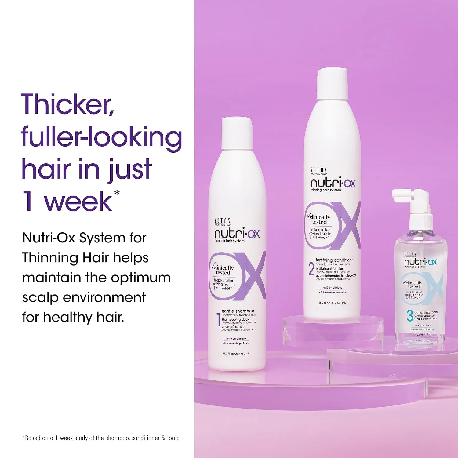 NUTRI-OX Fortifying Conditioner Chemically-Treated for Colored Thinning Hair | Thicker, Fuller-Looking Hair | Clinically & Dermatologically Tested | Peppermint | Color-Safe
