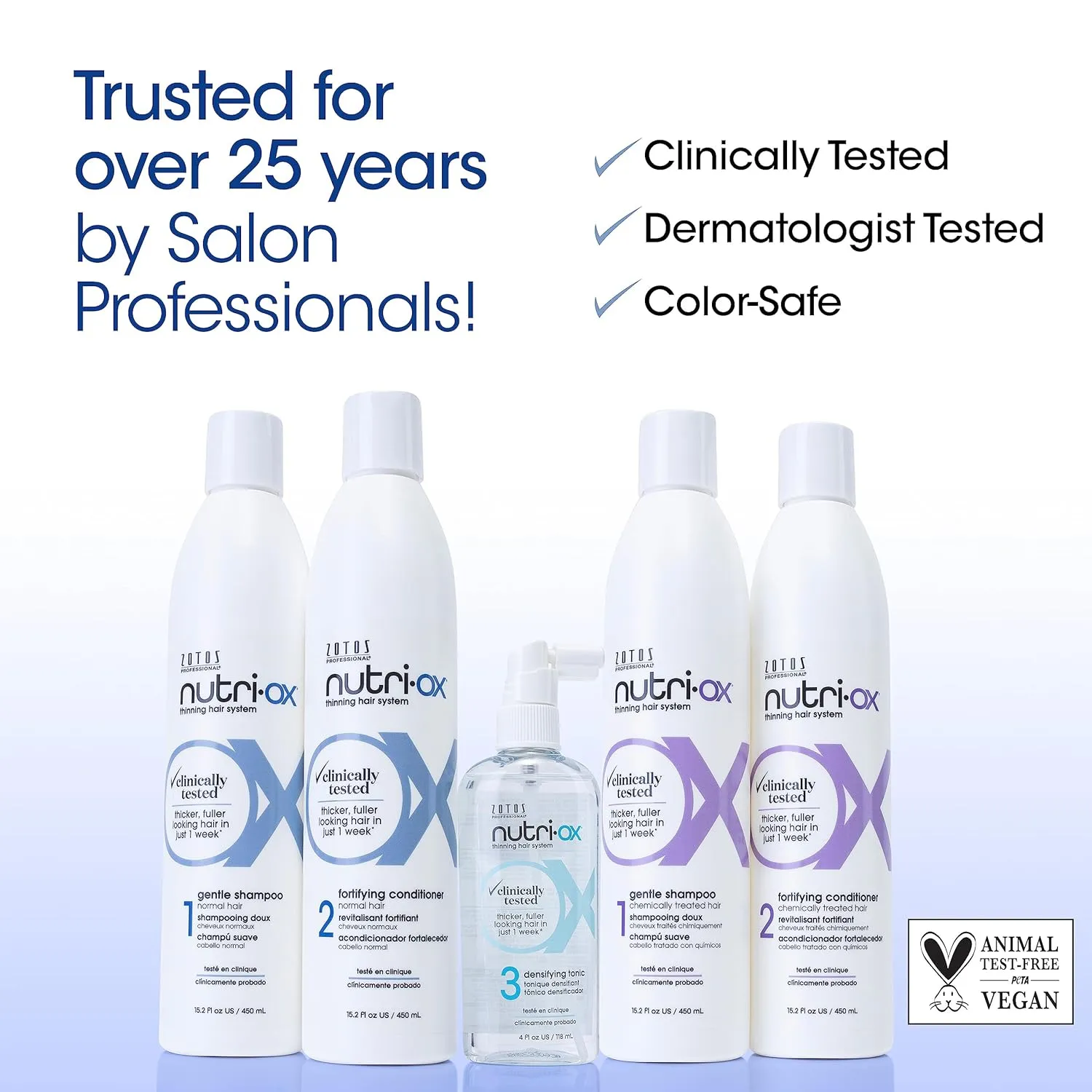 NUTRI-OX Fortifying Conditioner Chemically-Treated for Colored Thinning Hair | Thicker, Fuller-Looking Hair | Clinically & Dermatologically Tested | Peppermint | Color-Safe
