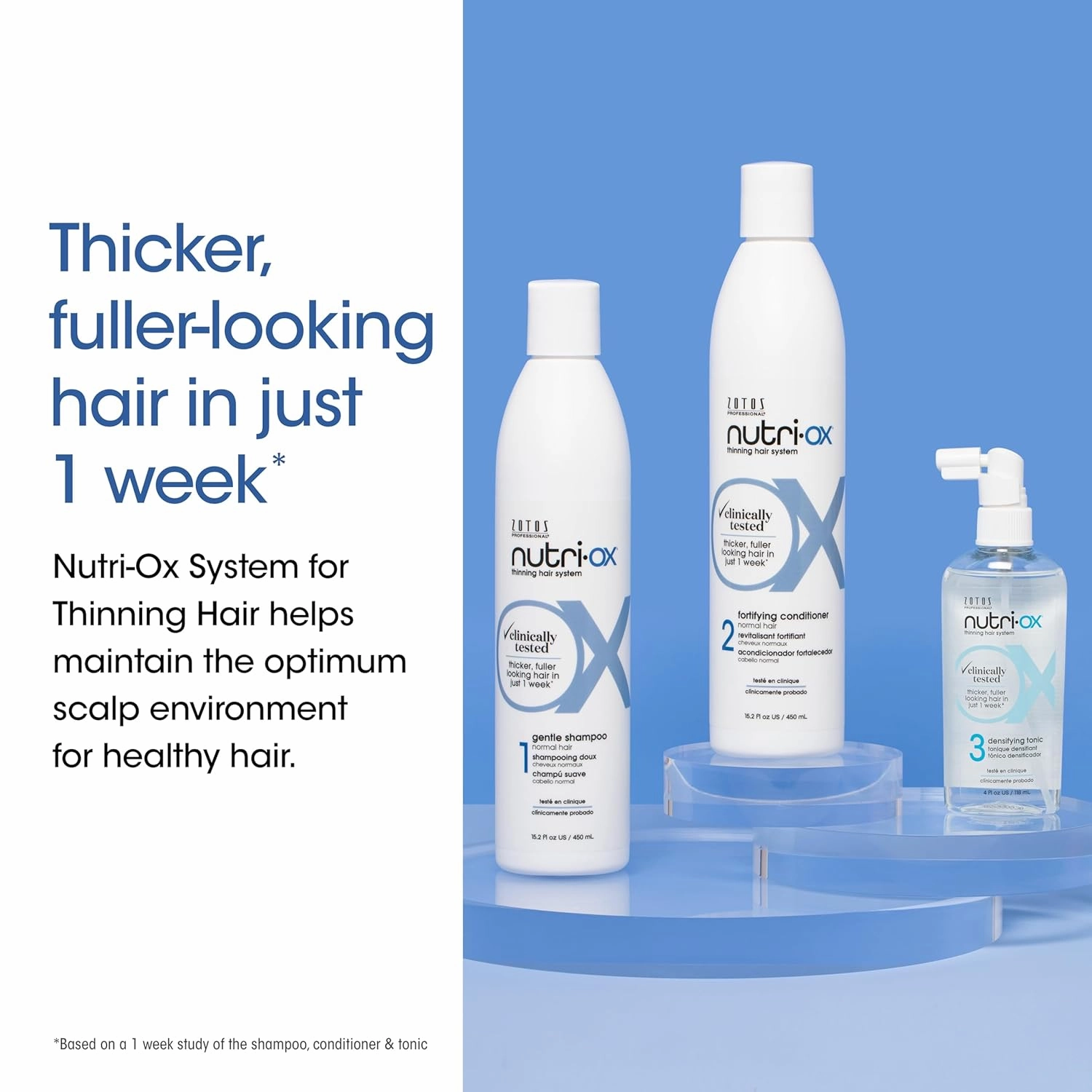 NUTRI-OX Fortifying Conditioner Normal for Thinning Hair | Thicker, Fuller-Looking Hair | Clinically & Dermatologically Tested | Peppermint | Color-Safe