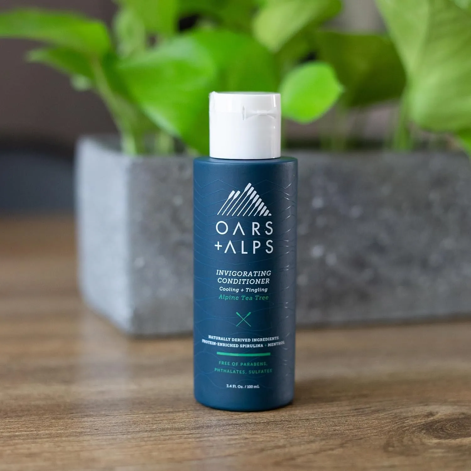 Oars   Alps Men's Sulfate Free Hair Shampoo and Conditioner Set, Infused with Witch Hazel and Tea Tree Oil, Alpine Tea Tree, Travel Size 3.4oz Each