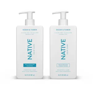 Ocean & Timber Shampoo and Conditioner Contain Naturally Derived Ingredients | All Hair Types, Color & Treated, Fine to Dry Damaged, Sulfate & Dye Free - 2-Pack