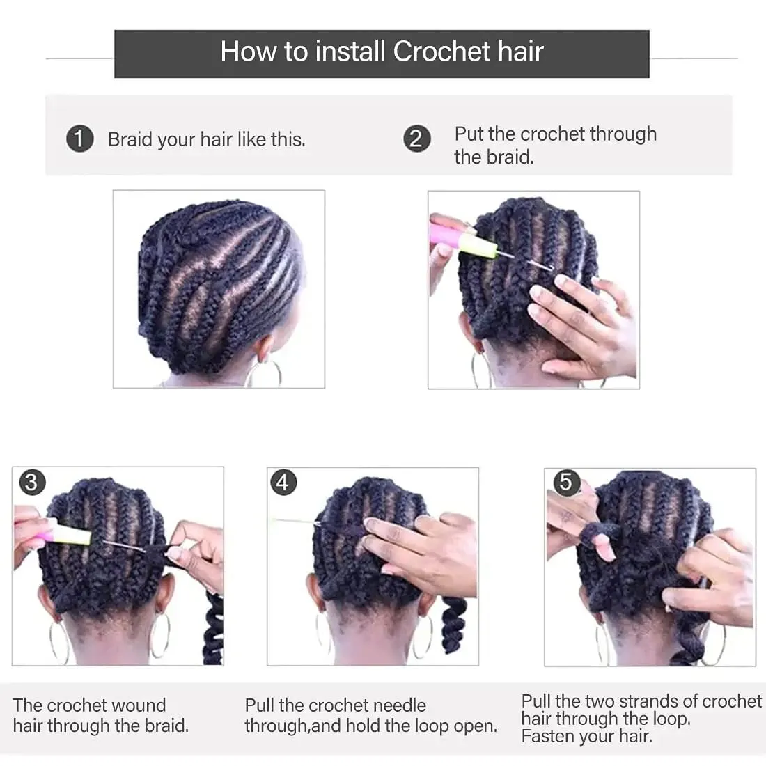 Ocean Wave Braiding Hair Brown 30in Curly Crochet Hair Extensions 6packs Synthetic Ombre Crochet Hair Extensions for Women #1BT30