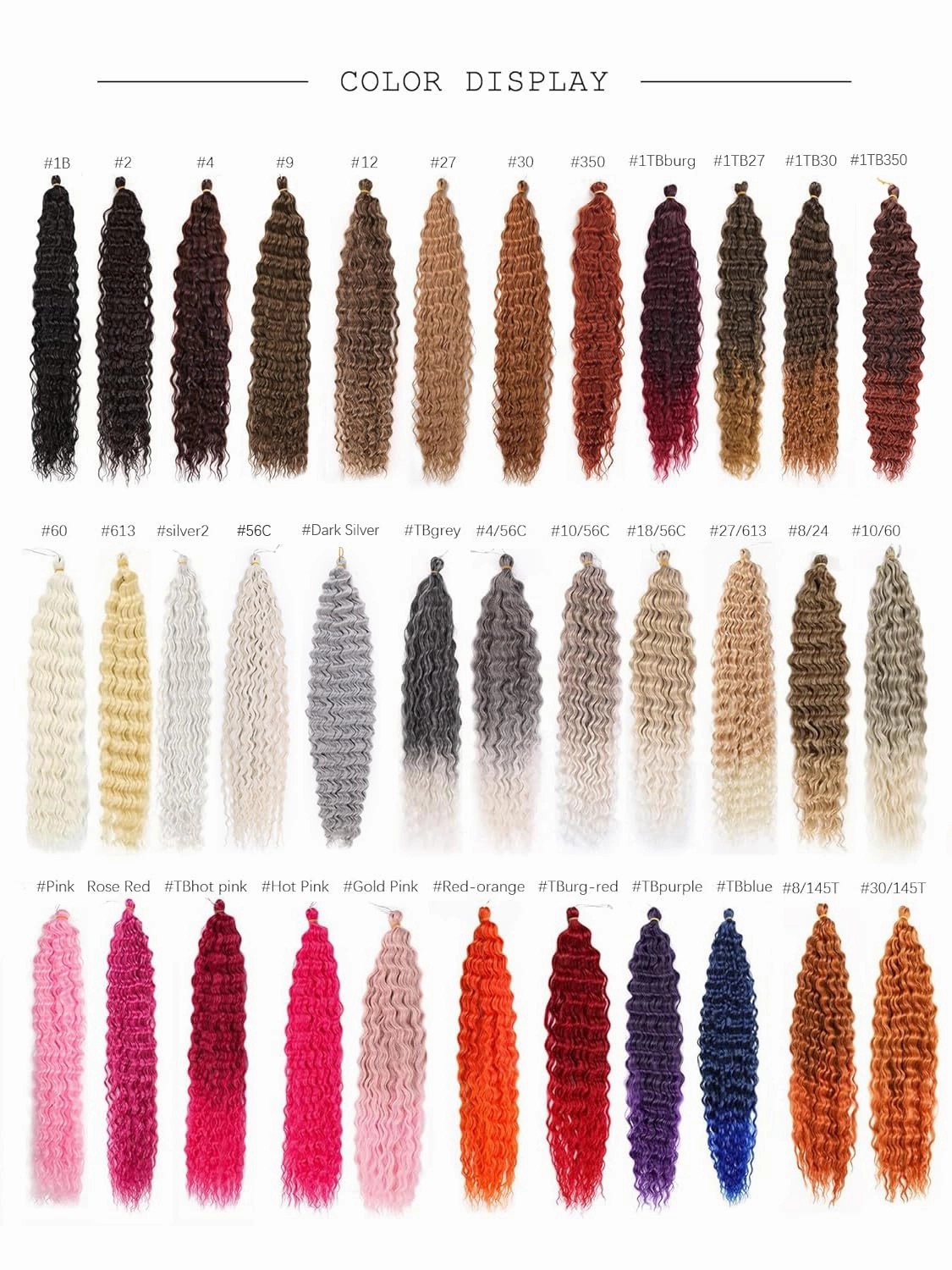 Ocean Wave Crochet Hair Extensions, Curly Braiding Crochet Hair, Soft Synthetic Crochet Hair Extensions 22inch 6Packs #T8/24 Brown mix Blonde