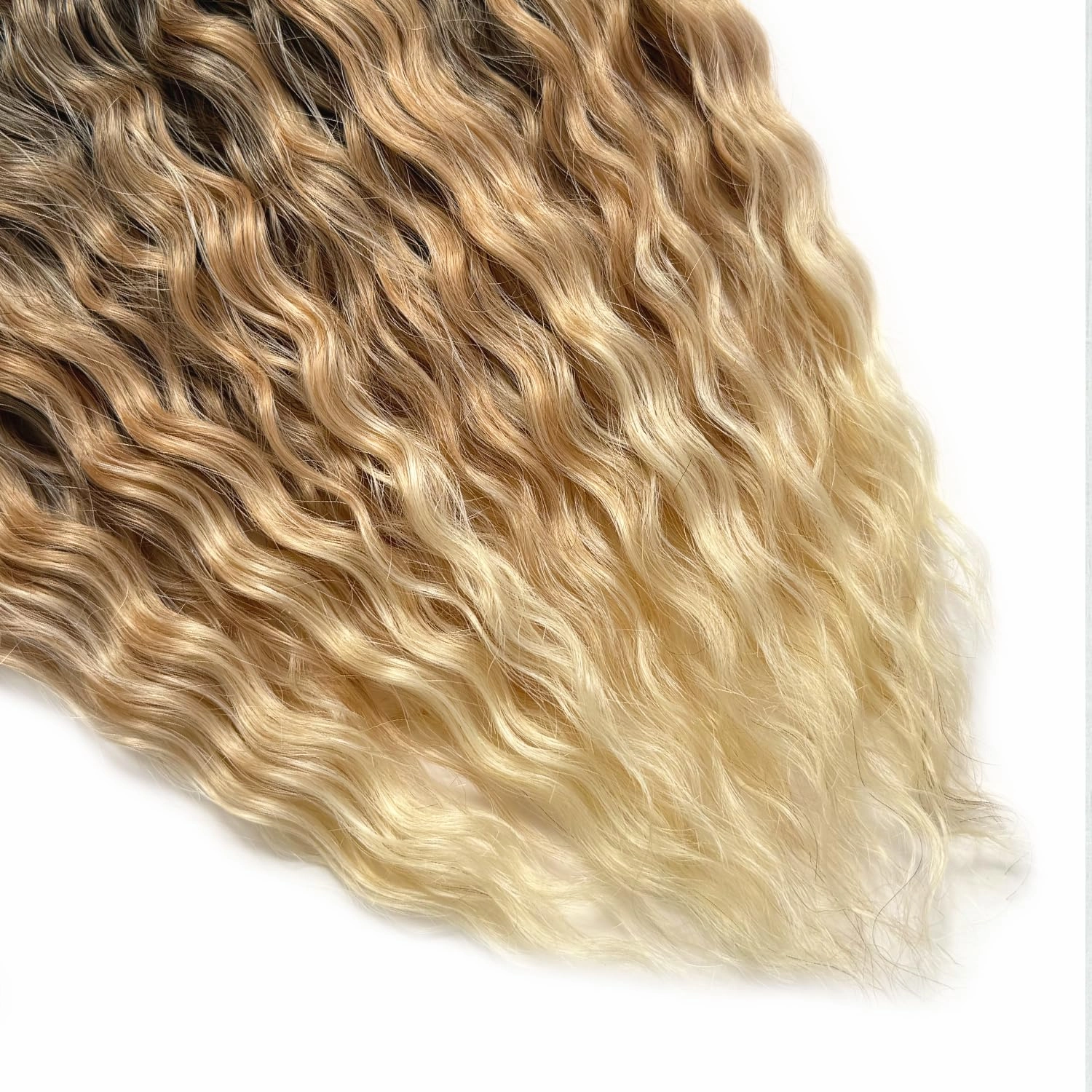 Ocean Wave Water Wave Crochet Hair 22Inch Loose Wave Braiding Hair 3Packs Deep Wave Braiding Hair Deep Curly Twist Crochet Hair For Women Synthetic Wavy Braiding Hair Extensions (T1B/27/613)
