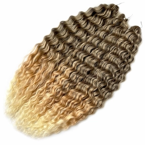 Ocean Wave Water Wave Crochet Hair 22Inch Loose Wave Braiding Hair 3Packs Deep Wave Braiding Hair Deep Curly Twist Crochet Hair For Women Synthetic Wavy Braiding Hair Extensions (T1B/27/613)