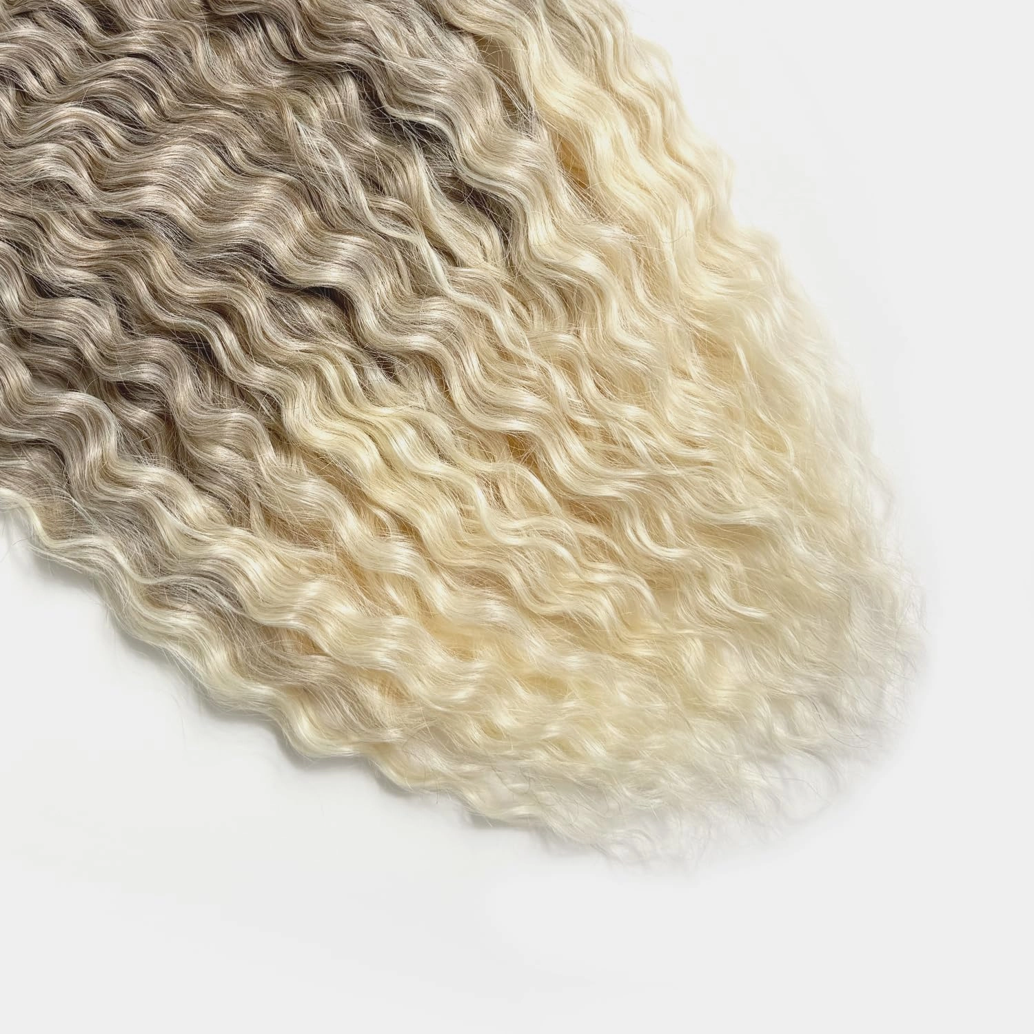Ocean Wave Water Wave Crochet Hair 22Inch Loose Wave Braiding Hair 3Packs Deep Wave Braiding Hair Deep Curly Twist Crochet Hair For Women Synthetic Wavy Braiding Hair Extensions (T62)