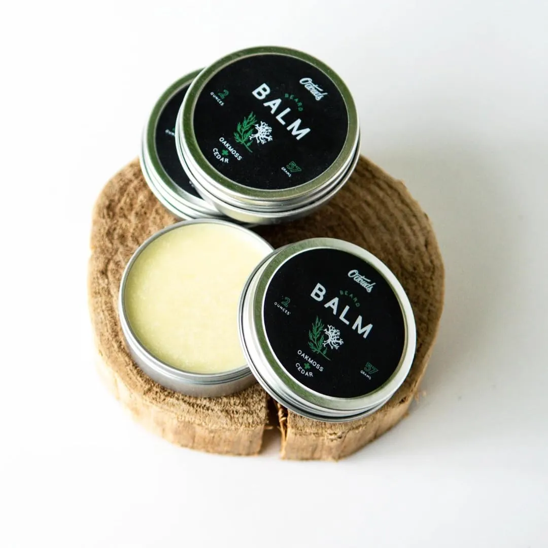 O'Douds Natural Beard Balm - Beard Conditioner & Softener - Plant-Based Grooming that Moisturizes, Conditions & Tames Facial Hair - Oakmoss & Cedar, 2oz.