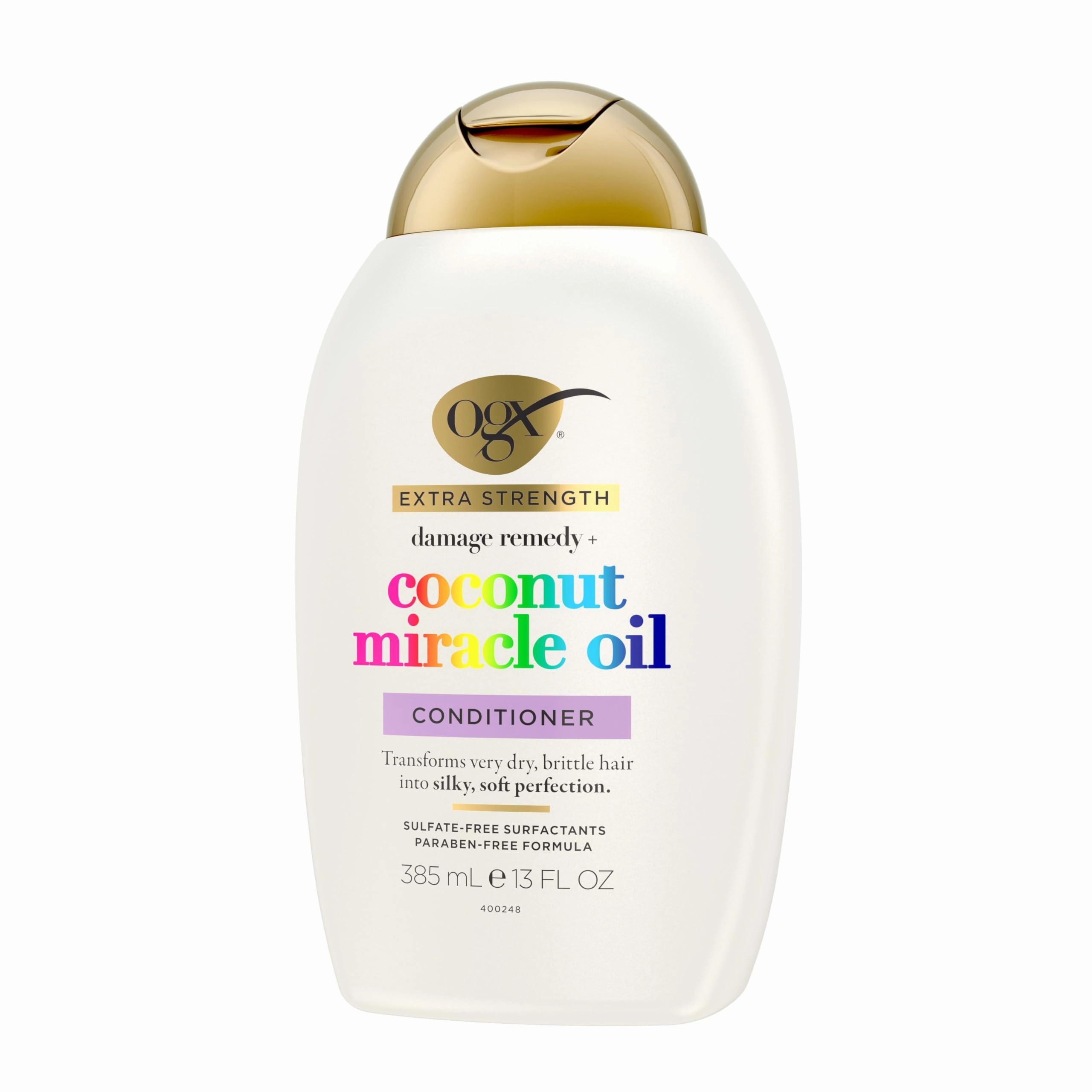 OGX Extra Strength Damage Remedy   Coconut Miracle Oil Conditioner for Dry, Frizzy or Coarse Hair, Paraben-Free, Sulfate-Free Surfactants, 13 Fl Oz
