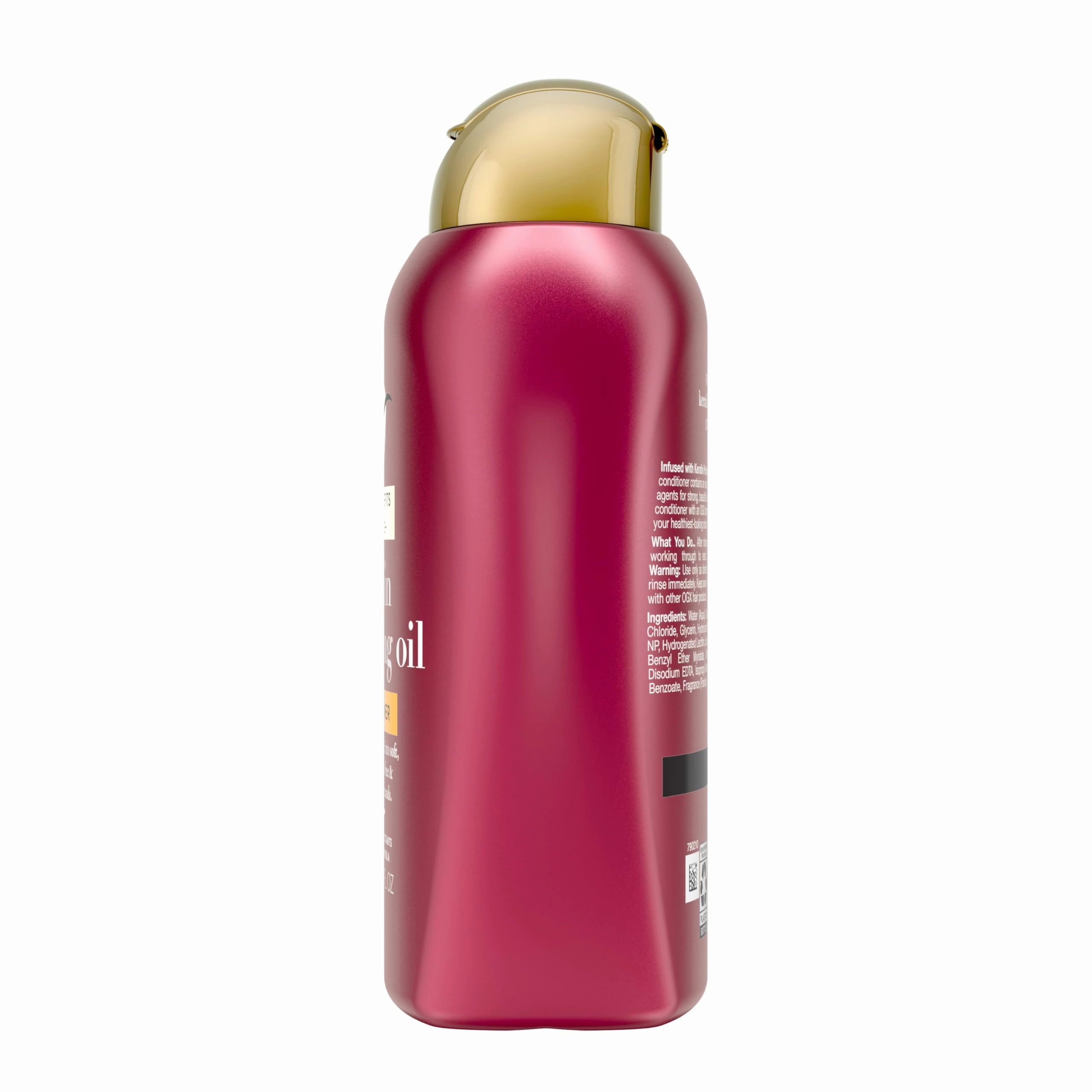 OGX Frizz-Free   Keratin Smoothing Oil Conditioner, 5 in 1, for Frizzy Hair, Shiny Hair, 13 Fl Oz