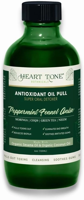 Oil Pulling Super Oral Conditioner with Cold Pressed Sesame, Neem, Moringa, & Coconut Oil for Teeth & Gum Health - 18 Botanical Extracts, CoQ10 & Vitamins, Refreshing Anise & Peppermint Flavor