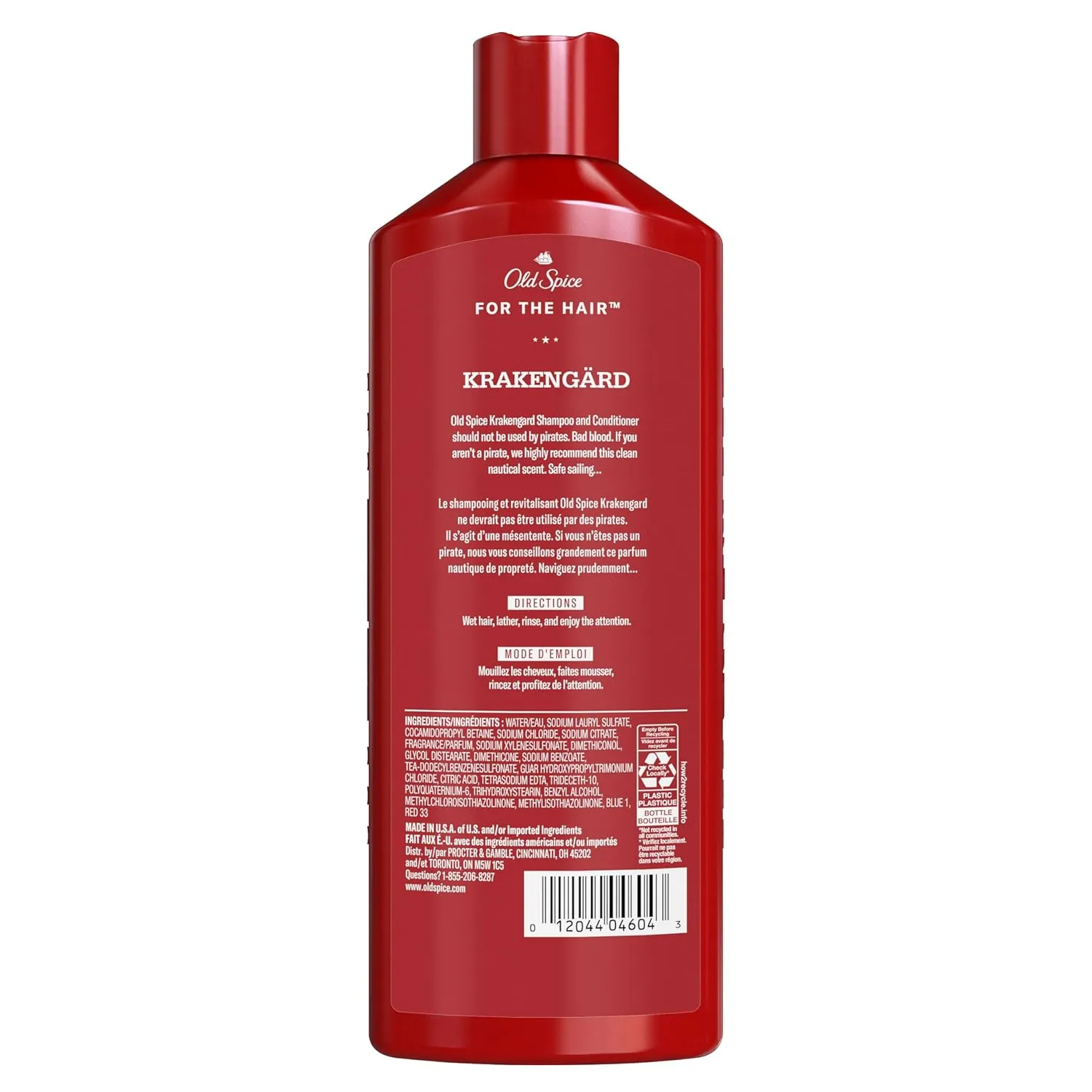 Old Spice Krakengard 2in1 Shampoo and Conditioner for Men, 13.5 fl oz (Pack of 6)