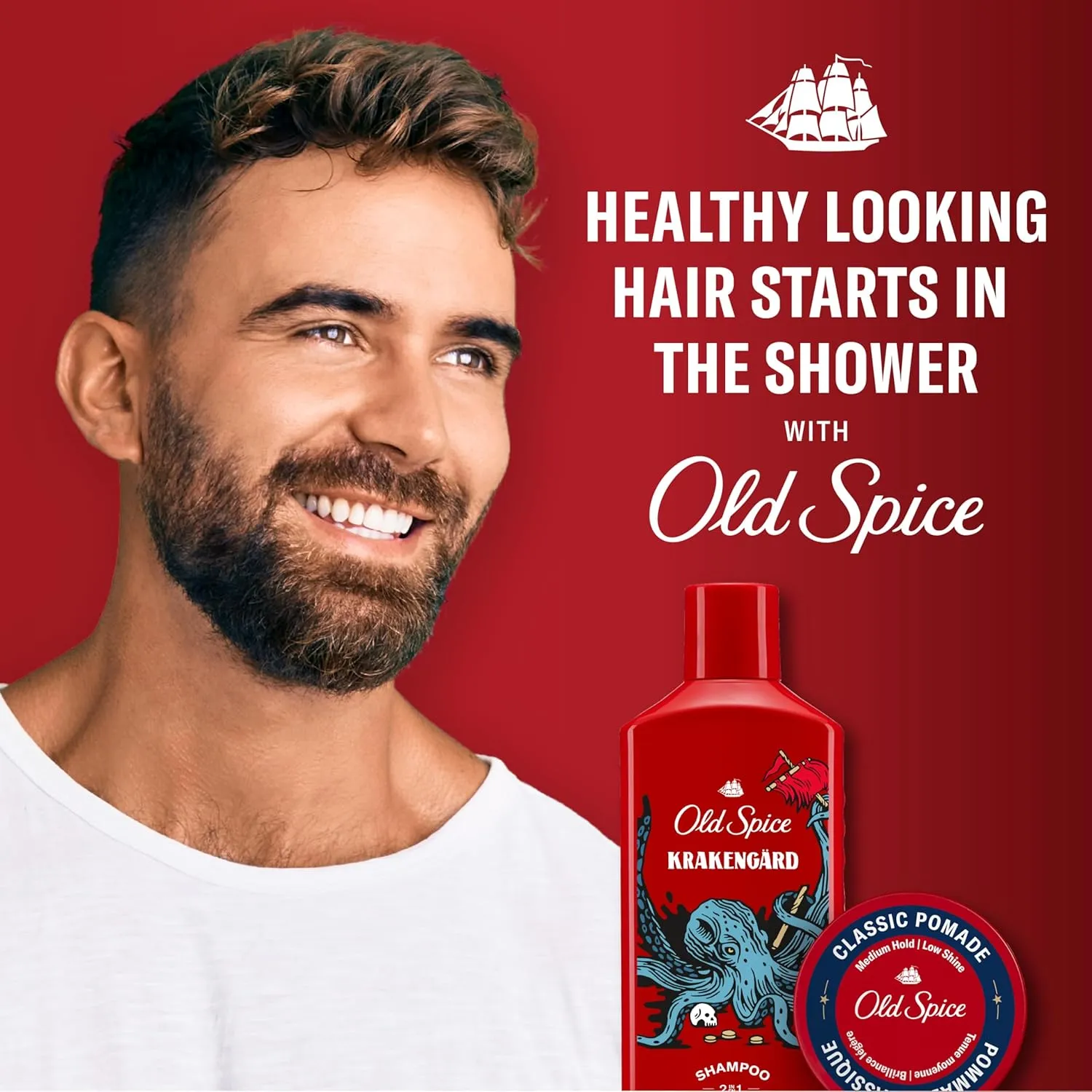 Old Spice Krakengard 2in1 Shampoo and Conditioner for Men, 13.5 fl oz (Pack of 6)