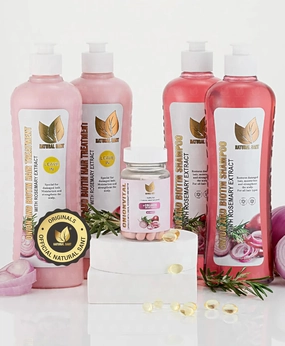 Onion, Rosemary & Biotin Shampoo Set x2   Hair Growth Supplement – Strengthens, Thickens & Reduces Hair Loss, Hydrating & Nourishing Formula, Paraben-Free