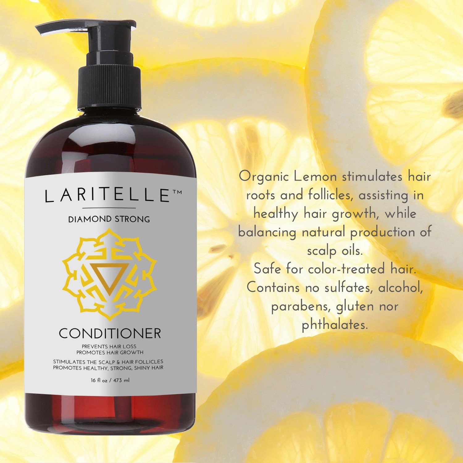 Organic Conditioner 16 oz | Hair Loss Prevention, Anti-Breakage, Split Ends Treatment | Leave-in, Wash-out or Deep Conditioner | NO GMO, Sulfates, Gluten, Alcohol, Parabens, Phthalates