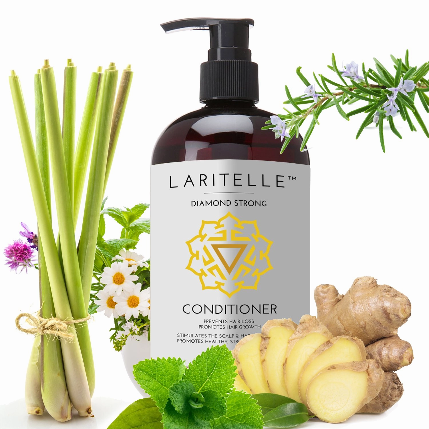 Organic Conditioner 16 oz | Hair Loss Prevention, Anti-Breakage, Split Ends Treatment | Leave-in, Wash-out or Deep Conditioner | NO GMO, Sulfates, Gluten, Alcohol, Parabens, Phthalates