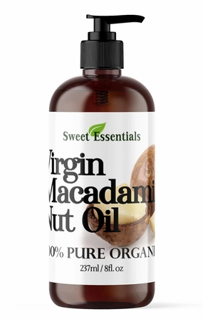 Organic Unrefined Macadamia Nut Oil | 8oz Imported From Italy | 100% Pure | Food Grade | Offers Relief From Dry, Cracked Skin, Eczema, Psoriasis, Dermatitis, Rosacea & More | Best Natural Moisturizer