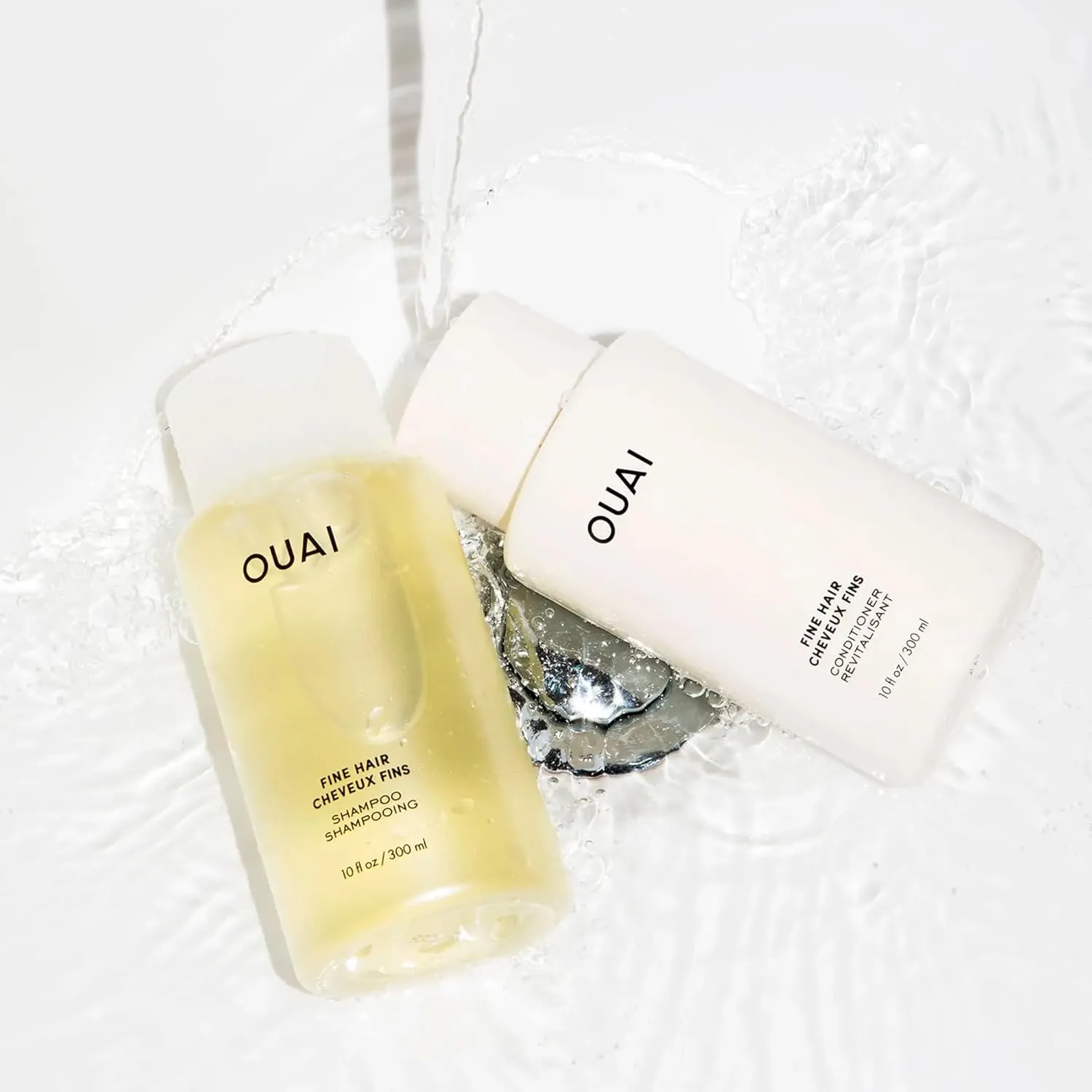 OUAI Fine Hair Conditioner - Volumizing Conditioner for Fine Hair Made with Keratin, Biotin and Chia Seed Oil - Adds Softness, Bounce and Volume - Free from Parabens, Sulfates, and Phthalates (10 Oz)
