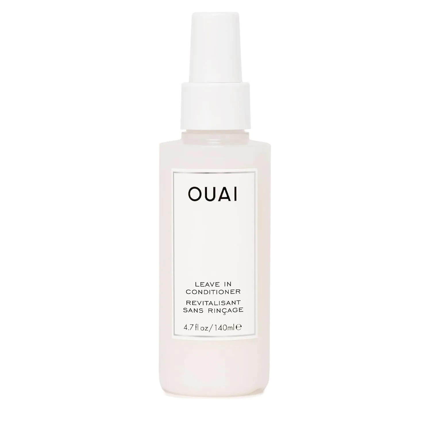 OUAI Leave In Conditioner & Heat Protectant Spray - Prime Hair for Style, Smooth Flyaways, Add Shine and Use as Detangling Spray - No Parabens, Sulfates or Phthalates (4.7 oz)