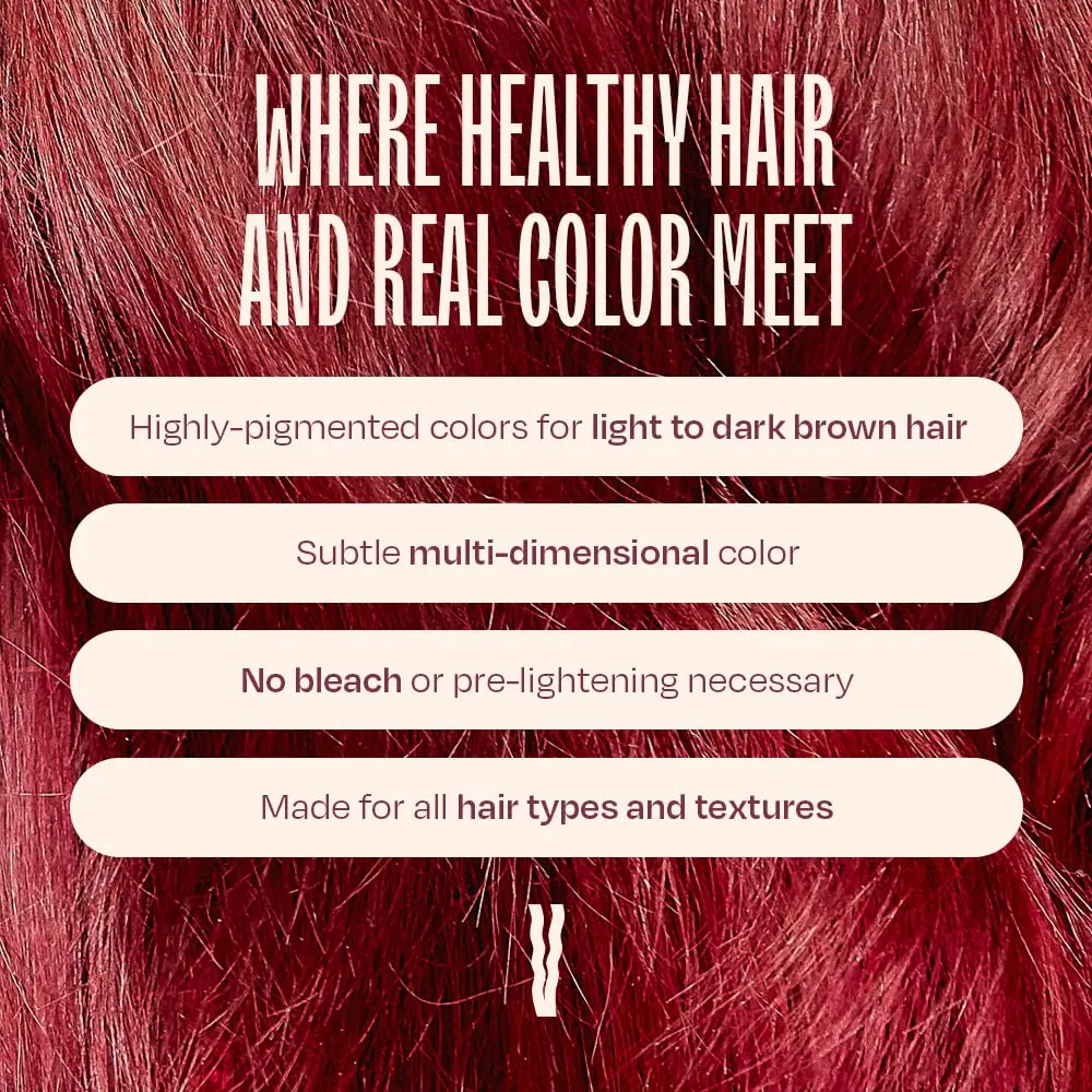 Overtone Color Depositing Semi-Permanent Hair Dye Conditioner - 8 oz For Natural & Color-Treated Hair, Moisturizing Shea Butter & Coconut Oil - Vegan & Cruelty-Free, Pink for Brown is now Raspberry