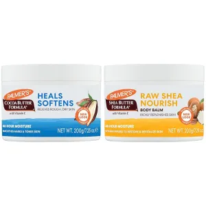 Palmer's Cocoa Butter Formula Daily Skin Therapy Solid Lotion with Vitamin E & Shea Butter Formula Raw African Shea Butter Balm, Nourishing Body Moisturizer for Rough, Dry Skin, 7.25 Ounces