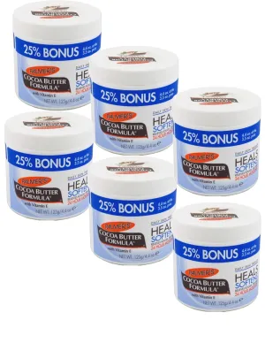 Palmer's Cocoa Butter Formula with Vitamin E, Body Moisturizer, Relieves Rough, Dry Skin, Smoothes Marks & Tones Skin, ("Bonus") 4.4 OZ Jar - 6 Pack