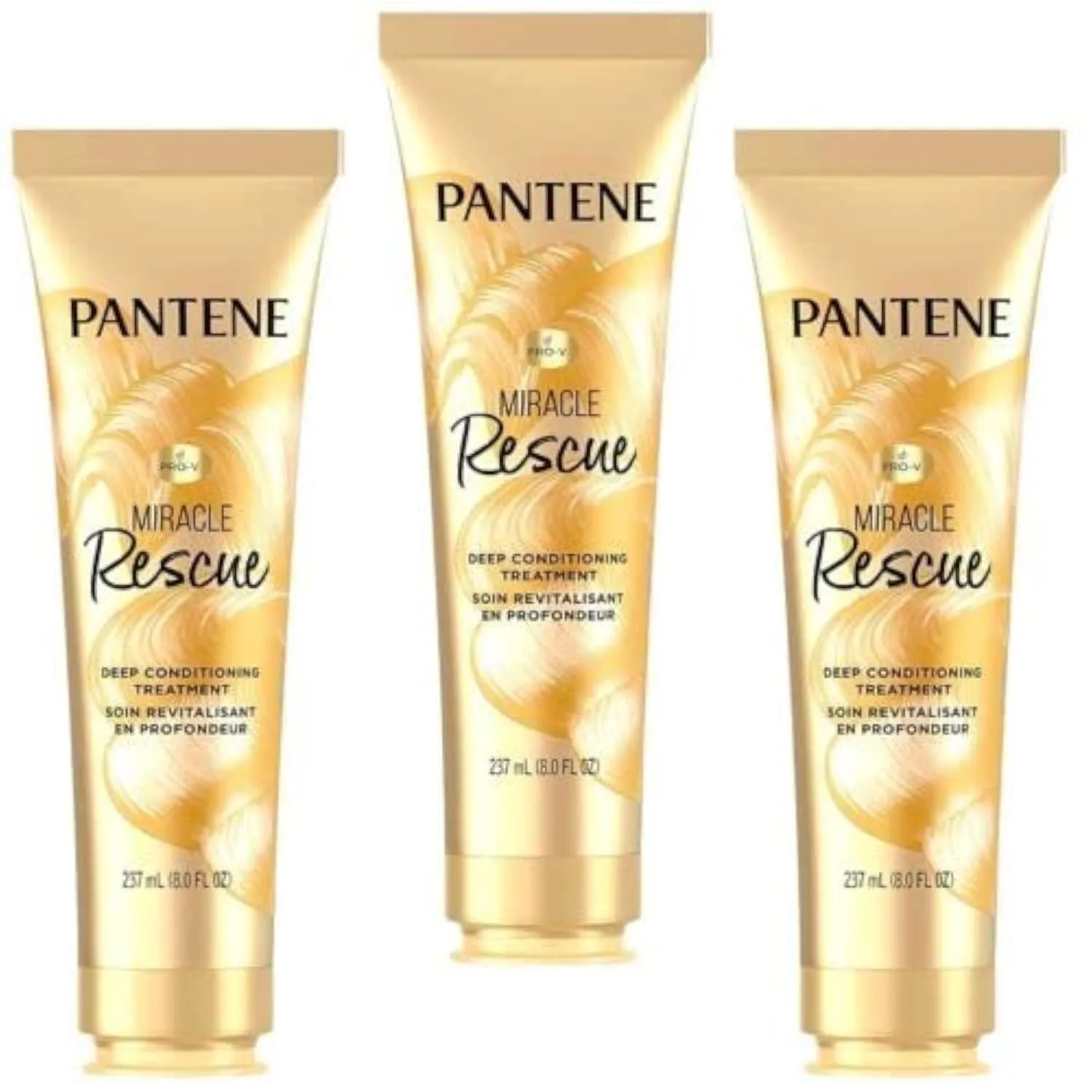 Pantene Deep Conditioning Hair Mask Miracle Rescue Pro-V , 8 Fl Oz (Pack of 3)- Total 24.0 Fl oz