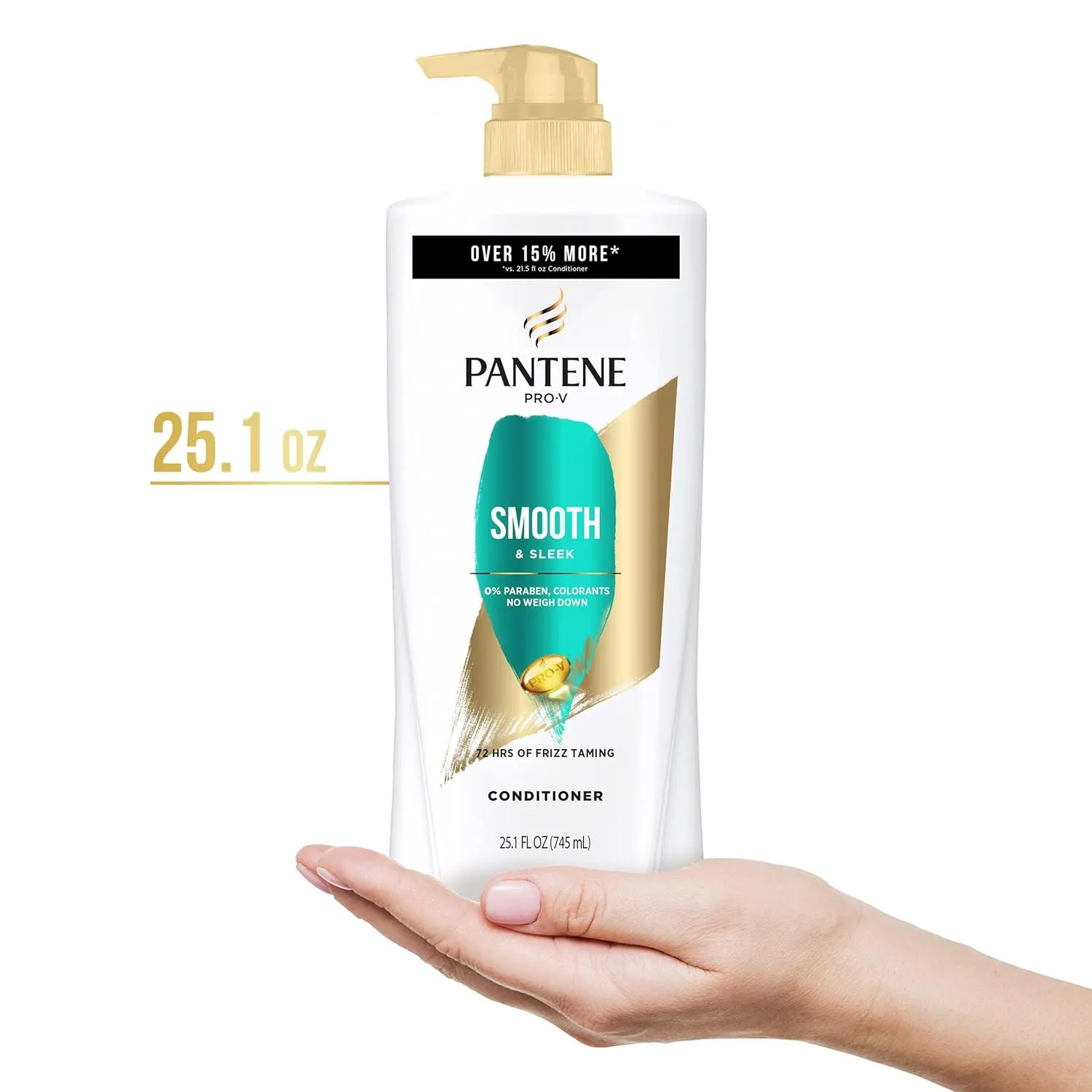 Pantene Pro-V Smooth & Sleek Conditioner, 24 Fl Oz, Pack of 1