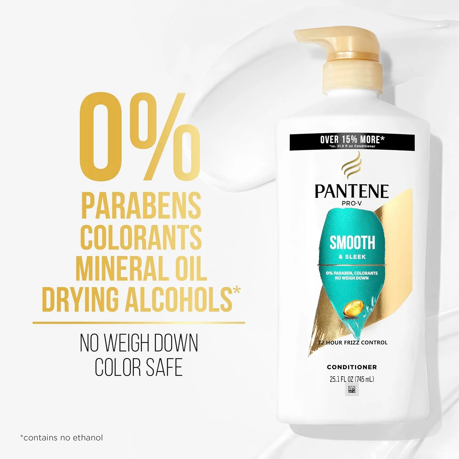 Pantene Pro-V Smooth & Sleek Conditioner, 24 Fl Oz, Pack of 1