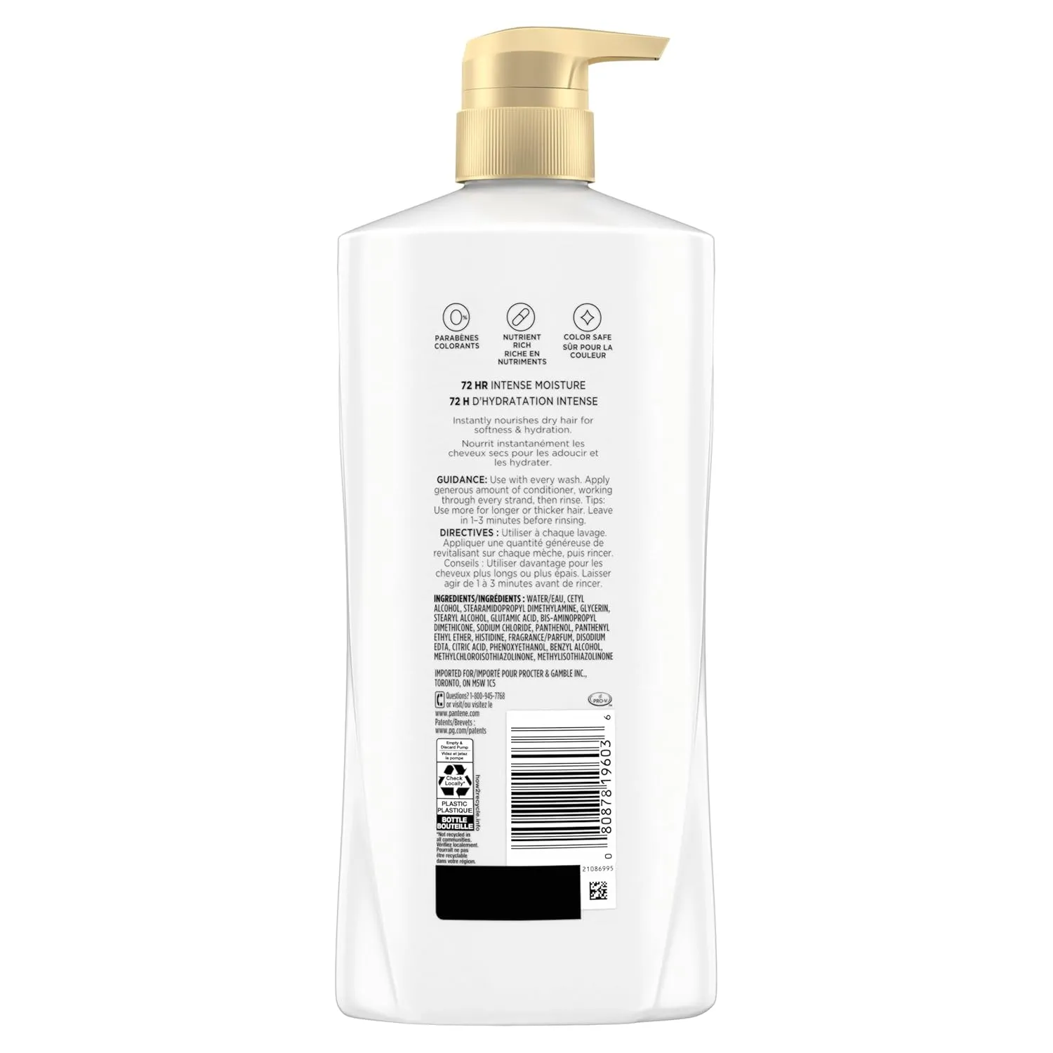 Pantene Shampoo & Conditioner Set, Daily Moisture Renewal - Pro-V Nutrients for Dry, Color-Treated, Straight to Curly Hair, 72-Hour Hydration & Softness, 52.8 Oz Total   Miracle Rescue Shot (0.5 Oz)