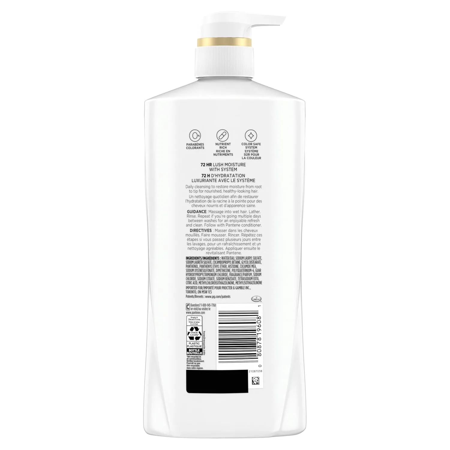 Pantene Shampoo & Conditioner Set, Daily Moisture Renewal - Pro-V Nutrients for Dry, Color-Treated, Straight to Curly Hair, 72-Hour Hydration & Softness, 52.8 Oz Total   Miracle Rescue Shot (0.5 Oz)