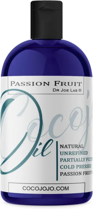 Passion Fruit Oil 4 oz Pure Natural Cold Pressed Unrefined Extra Virgin Partially Filtered Maracuja Oil- for Hair Skin Body Nail and Beard - Moisturizes, Soothes, Hydrates, & Nourishes