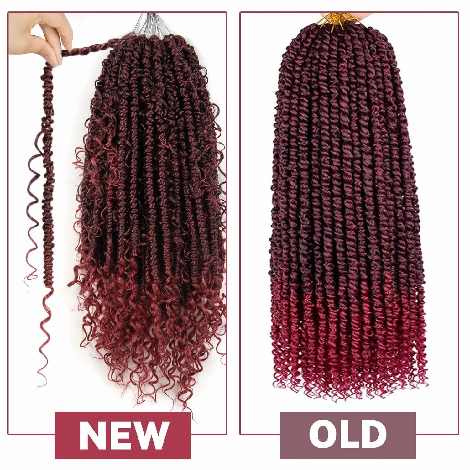 Passion Twist Crochet Hair 12 inch Pretwisted Passion Twist Hair with Curly ends, Pre-looped Braided Crochet Bohemia Short Passion Twist Braided Hair for Women 96pc