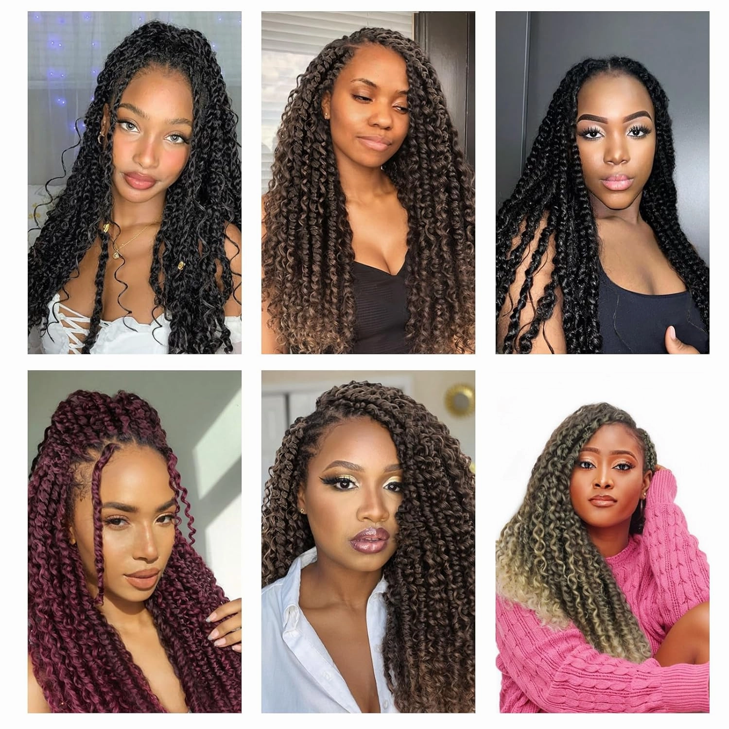 Passion Twist Crochet Hair 12 inch Pretwisted Passion Twist Hair with Curly ends, Pre-looped Braided Crochet Bohemia Short Passion Twist Braided Hair for Women 96pc