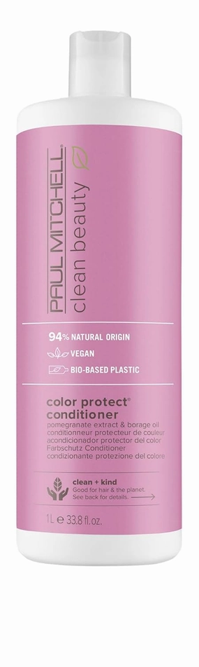 Paul Mitchell Clean Beauty Color Protect Conditioner, Replenishes, Extends Color Vibrancy, For Color-Treated Hair