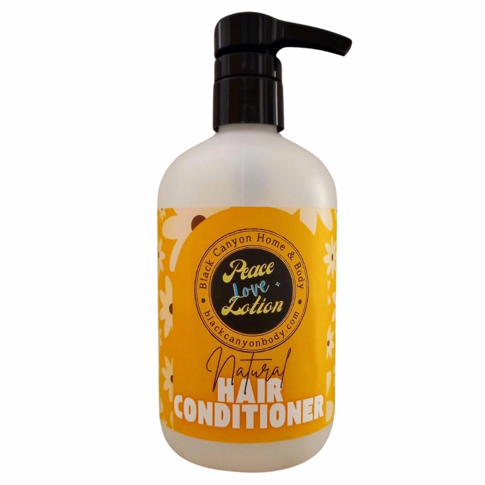 Peace Love   Lotion Creamy Vanilla Hazelnut Scented Natural Hair Conditioner, 16 Oz