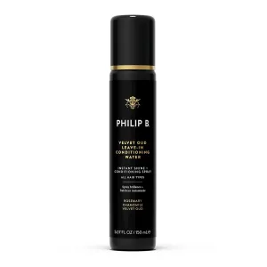 PHILIP B. Velvet Oud Leave-in Conditioning Water, 5.07 Fl. Oz. (150 ml) - Instant Shine and Conditioning Spray With Rosemary and Chamomile