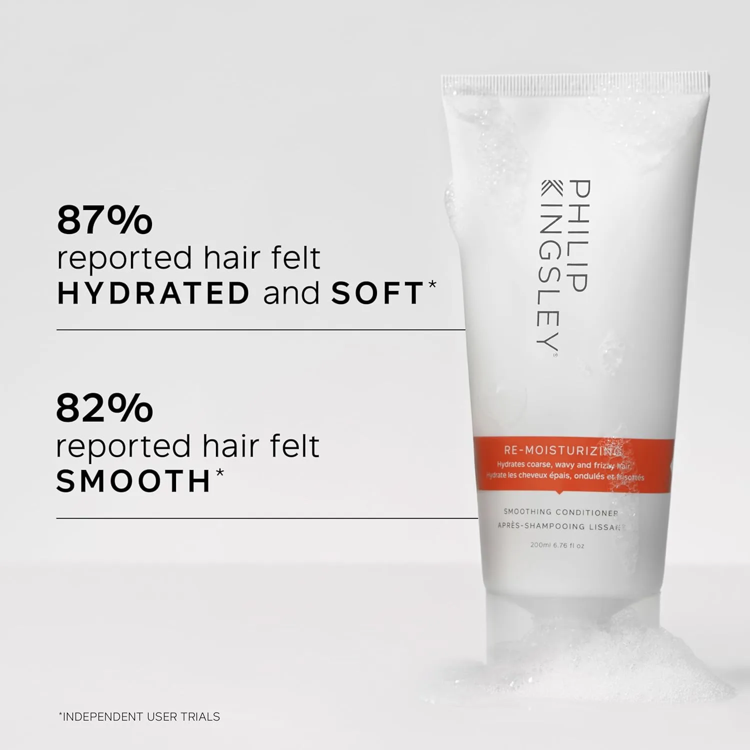 PHILIP KINGSLEY Re-Moisturizing Conditioner Smoothing for Curly, Frizzy, Wavy, Dry, Coarse Hair Hydrating Conditioning Treatment, Taming, Hydrates, Tames, and Smooths, 200 ml