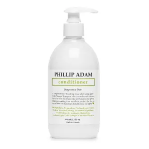 Phillip Adam Fragrance Free Conditioner - Apple Cider Vinegar Formula - No Parabens - For All Hair Types - 12 Ounce