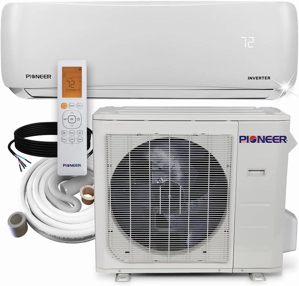 Pioneer Air Conditioner WYS024G-20 Wall Mount Ductless Inverter  Mini Split Heat Pump, 24000 BTU-208/230V