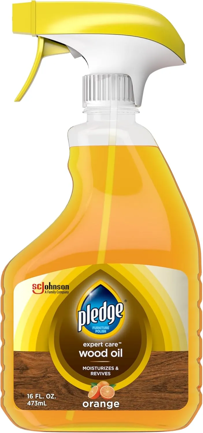 Pledge Wood Oil, Expert Care, Trigger, Orange Scent, 16 oz (Pack of 6)