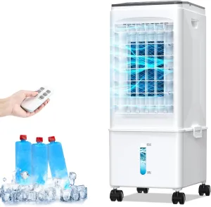 Portable Air Conditioners, 3-IN-1 Portable AC Unit w/2.6 Gal Tank for 24H Cooling, 4 Modes & 3 Speeds, Windowless Air Conditioner w/7.5H Timer, Smart Remote, Swamp Cooler Air Conditioner for Bedroom