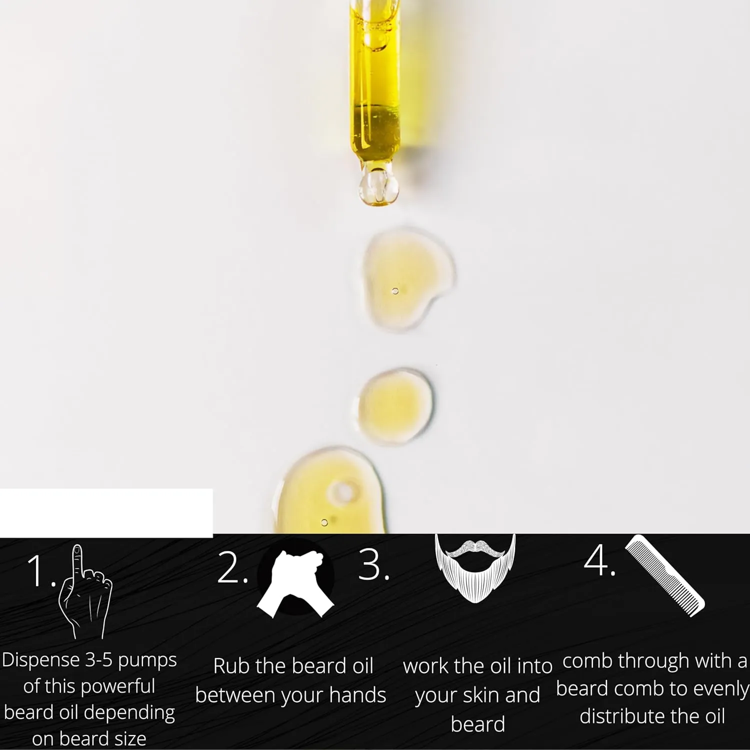 Premium Beard Oil Conditioner & Softener - Oriental Knight- 2 ounce - Beard Itch and Dry Skin Relief - Handcrafted from Natural Ingredients - Made in the USA